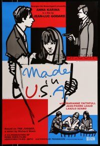 8w513 MADE IN U.S.A. 1sh R09 Jean-Luc Goddard, Anna Karina, great Keiko Kimura art!