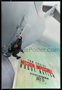 8w565 MISSION: IMPOSSIBLE ROGUE NATION teaser DS 1sh '15 Tom Cruise hanging off of airplane!