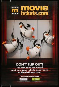 8w573 MOVIETICKETS.COM Penguins of Madagascar style DS 1sh '14 internet ticket seller!