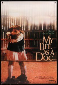 8w580 MY LIFE AS A DOG 1sh '87 Lasse Hallstrom's Mitt liv som hund, cute image of kids!