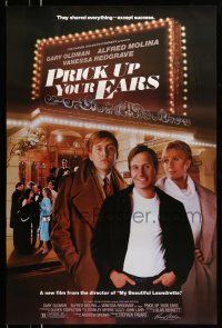 8w620 PRICK UP YOUR EARS 1sh '87 Gary Oldman, Vanessa Redgrave, Alfred Molina
