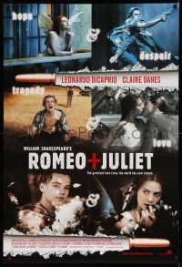 8w674 ROMEO & JULIET style C int'l DS 1sh '96 Leonardo DiCaprio, Claire Danes, Baz Luhrmann!