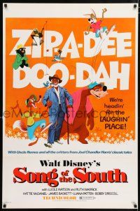 8w714 SONG OF THE SOUTH 1sh R72 Walt Disney, Uncle Remus, Br'er Rabbit & Br'er Bear!