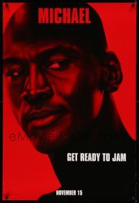 8w719 SPACE JAM teaser DS 1sh '96 cool close-up of basketball star Michael Jordan!