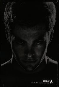 8w729 STAR TREK teaser DS 1sh '09 close-up of Chris Pine as Captain Kirk!