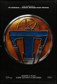 8w791 TOMORROWLAND teaser DS 1sh '15 Walt Disney, cool image of retro sci-fi logo!