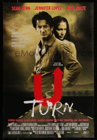 8w814 U TURN DS 1sh '97 directed by Oliver Stone, Sean Penn, Jennifer Lopez, film noir!