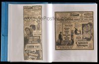 8x020 LOT OF 1 FAN SCRAPBOOK OF DRIVE-IN NEWSPAPER MOVIE ADS 1954-59 '54-59 many great images!