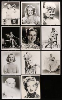 8x417 LOT OF 11 BETTY GRABLE REPRO 8x10 STILLS '70s wonderful portraits of the sexy star!