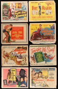 8x161 LOT OF 50 TITLE LOBBY CARDS '40s-50s great artwork from a variety of different movies!