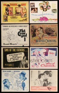 8x163 LOT OF 44 LOBBY CARDS '50s-70s scenes & title cards from a variety of different movies!