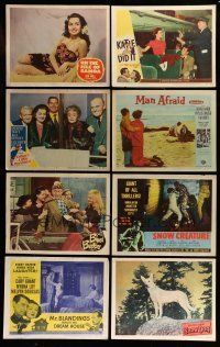 8x169 LOT OF 32 1950s LOBBY CARDS '50s great scenes from a variety of different movies!