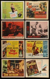 8x179 LOT OF 19 SETS OF 8 LOBBY CARDS '58-68 containing 152 scenes from a variety of movies!