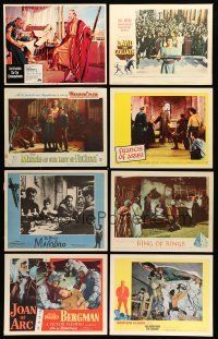 8x183 LOT OF 15 LOBBY CARDS '50s-70s great scenes from a variety of different movies!