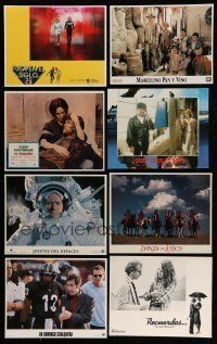 8x197 LOT OF 21 SPANISH/US LOBBY CARD SETS OF 8 '71 - '00 containing 168 movie scenes!