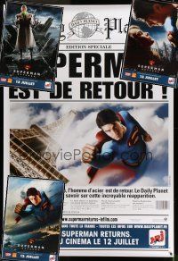 8x236 LOT OF 4 UNFOLDED DOUBLE-SIDED TEASER SUPERMAN RETURNS FRENCH ONE-PANELS '06 cool images!