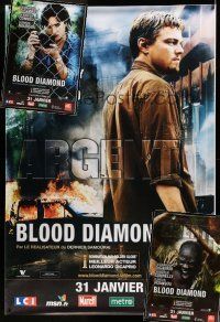 8x239 LOT OF 3 UNFOLDED DOUBLE-SIDED TEASER BLOOD DIAMOND FRENCH ONE-PANELS '06 great images!