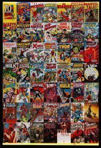 8x446 LOT OF 2 MARVEL COMICS COMMERCIAL POSTERS '09 cool comic book super hero images!