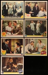 8x189 LOT OF 7 DR. KILDARE LOBBY CARDS '40s great scenes with Lew Ayres & Lionel Barrymore!