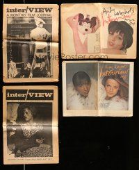 8x036 LOT OF 4 ANDY WARHOL'S INTERVIEW MAGAZINES '70s filled with great images & content!