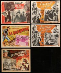 8x090 LOT OF 5 MEXICAN LOBBY CARDS '50s-60s great images from a variety of different movies!