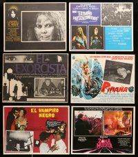 8x089 LOT OF 6 HORROR MEXICAN LOBBY CARDS '70s-80s great images from scary movies!