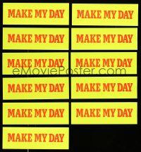 8x042 LOT OF 11 MAKE MY DAY BUMPER STICKERS '80s Clint Eastwood's famous line from Sudden Impact!