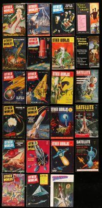 8x038 LOT OF 23 SCIENCE FICTION PULP MAGAZINE COVERS '50s cool full-color artwork!