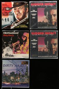 8x095 LOT OF 5 CLINT EASTWOOD VINYL RECORDS '70s Fistful of Dollars, Dirty Harry, Sudden Impact!