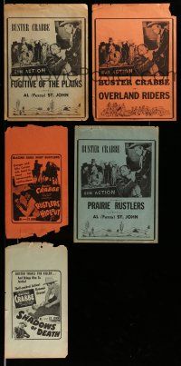 8x028 LOT OF 5 BUSTER CRABBE TRADE ADS '40s great images from his cowboy western movies!
