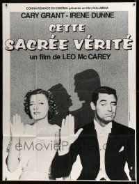 8y793 AWFUL TRUTH French 1p R80s different image of Cary Grant in tux with pretty Irene Dunne!