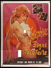 8y814 BONNE A TOUT FAIRE French 1p '80 full-length close up of naked woman wearing only nylons!