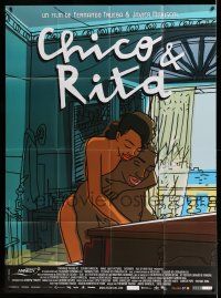 8y822 CHICO & RITA French 1p '10 great cartoon art of naked lovers embracing by piano!