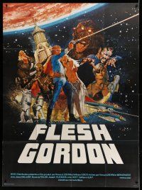 8y848 FLESH GORDON French 1p '75 sexy sci-fi spoof, great different erotic super hero art!