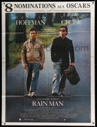 8y926 RAIN MAN French 1p '88 Tom Cruise & autistic Dustin Hoffman, directed by Barry Levinson!