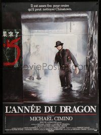 8y994 YEAR OF THE DRAGON French 1p '85 Mickey Rourke, Michael Cimino, different Bernhardt art!