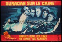 8y035 CAINE MUTINY French 2p '54 Bogart, Ferrer, Johnson & MacMurray, different art by Rene Peron!