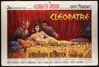 8y036 CLEOPATRA French 2p '63 Elizabeth Taylor, Richard Burton, Rex Harrison, Howard Terpning art!