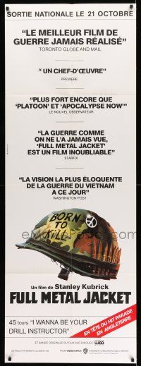 8y080 FULL METAL JACKET French door panel '87 Stanley Kubrick Vietnam War movie, Castle art!