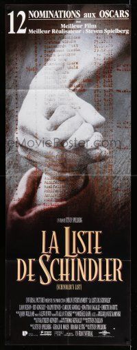 8y094 SCHINDLER'S LIST French door panel '93 Steven Spielberg World War II classic, Best Picture!