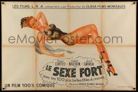 8y050 EL SEXO FUERTE French 31x48 '46 full-length art of sexy barely-dressed woman in lingerie!