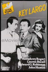8y053 KEY LARGO French 32x47 R90s Humphrey Bogart, Lauren Bacall, Edward G. Robinson, John Huston