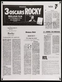 8y028 ROCKY French 30x40 '76 great image of boxer Sylvester Stallone with newspaper articles!