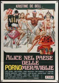 8y437 ALICE IN WONDERLAND Italian 1p '78 sexy Playboy cover girl Kristine De Bell, different art!