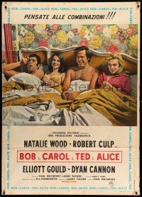 8y464 BOB & CAROL & TED & ALICE Italian 1p '70 Natalie Wood, Gould, Cannon, Culp, different!