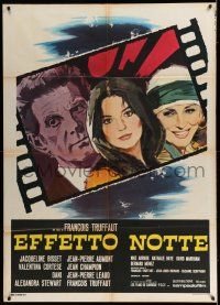 8y497 DAY FOR NIGHT Italian 1p '73 Francois Truffaut La Nuit Americaine, art of Bisset & co-stars!