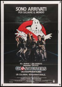 8y531 GHOSTBUSTERS Italian 1p '84 Bill Murray, Aykroyd & Harold Ramis are here to save the world!