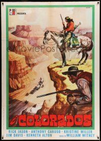 8y558 I COLORADOS Italian 1p '65 cool Renato Casaro western art, from TV's Stories of the Century!