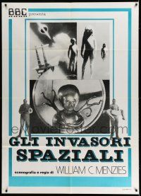 8y569 INVADERS FROM MARS Italian 1p R76 classic, different images of monsters from outer space!