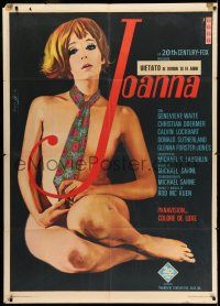 8y579 JOANNA Italian 1p '68 art of sexy naked Genevieve Waite wearing only a tie by Enzo Nistri!